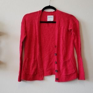 Kids Abercrombie red cardigan size L